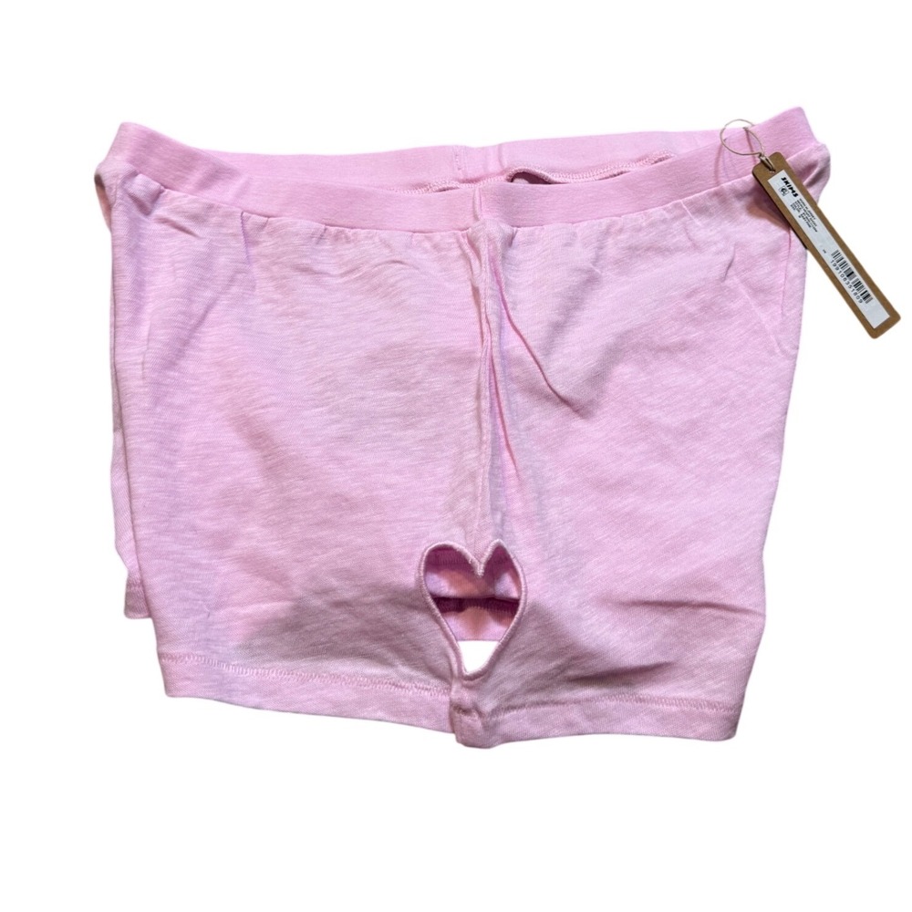 SKIMS Worn In Jersey Heart Micro Short Baby Pink BT-SHO-11133W Womens Size M NEW - Picture 5 of 9